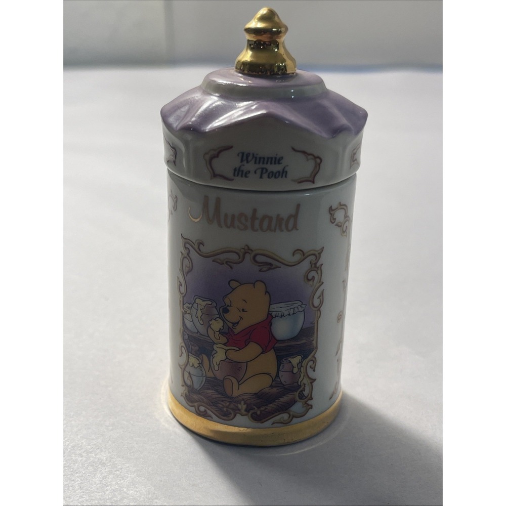 Disney Spice Jar Collection Winnie the Pooh Mustard Jar 1995 Lenox Porcelain - Picture 15 of 16